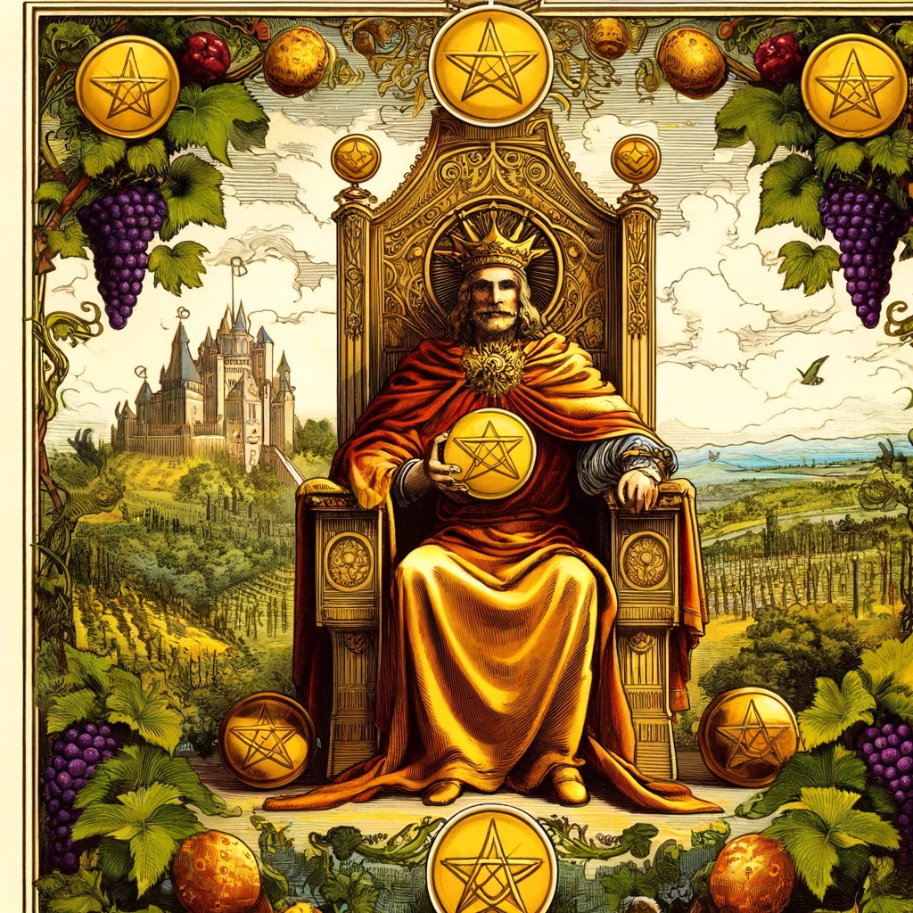 金幣國王：塔羅牌中的財富與穩定象徵